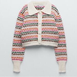 Zara Knit Striped Size S Small Multicoloured Ref: 3859/004